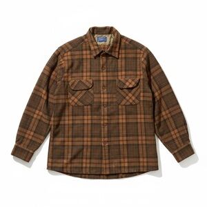 Pendleton Men’s Burnt sienna Plaid Shirt Jacket